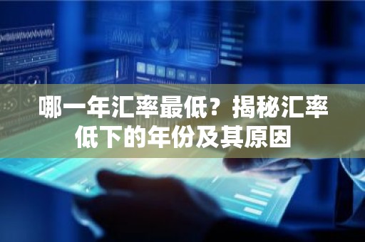 哪一年汇率最低？揭秘汇率低下的年份及其原因