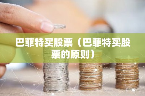 巴菲特买股票（巴菲特买股票的原则）