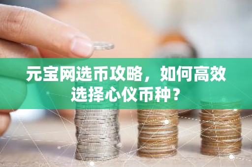 元宝网选币攻略，如何高效选择心仪币种？