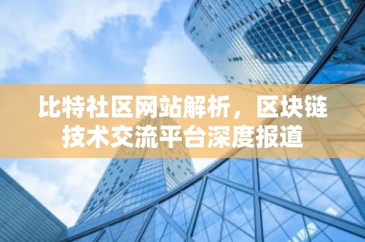 比特社区网站解析，区块链技术交流平台深度报道
