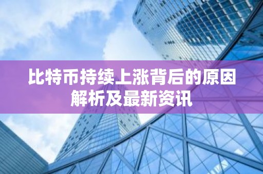 比特币持续上涨背后的原因解析及最新资讯