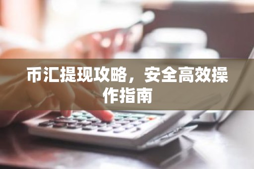 币汇提现攻略，安全高效操作指南