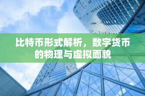 比特币形式解析，数字货币的物理与虚拟面貌