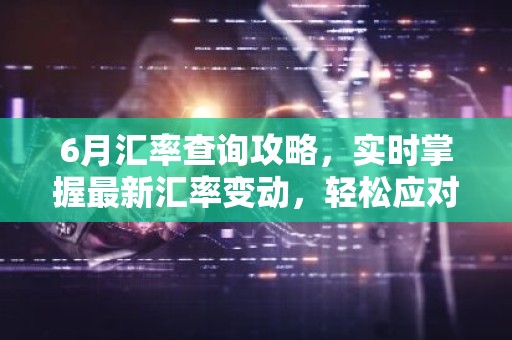 6月汇率查询攻略，实时掌握最新汇率变动，轻松应对外汇交易
