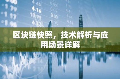 区块链快照，技术解析与应用场景详解