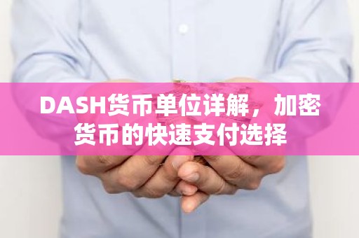 DASH货币单位详解，加密货币的快速支付选择