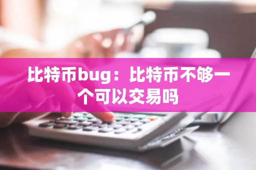 比特币bug：比特币不够一个可以交易吗