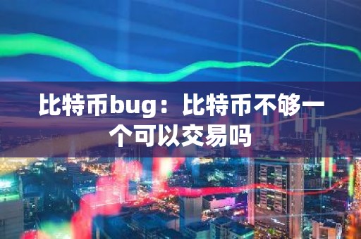 比特币bug：比特币不够一个可以交易吗