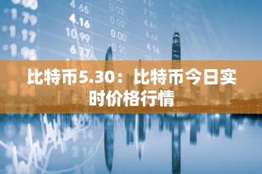 比特币5.30：比特币今日实时价格行情