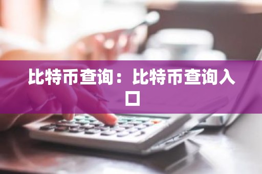 比特币查询：比特币查询入口