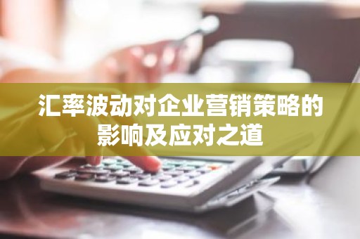 汇率波动对企业营销策略的影响及应对之道