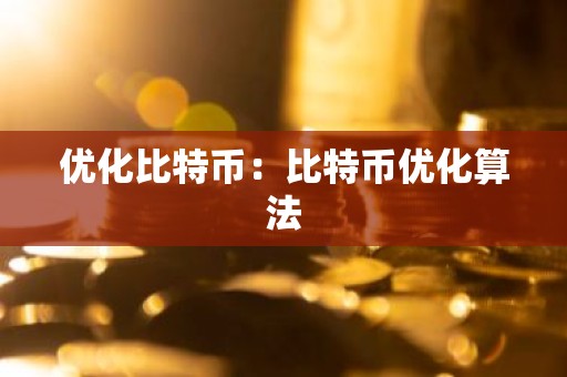 优化比特币：比特币优化算法
