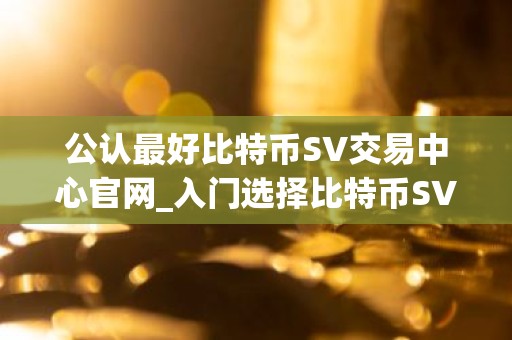 公认最好比特币SV交易中心官网_入门选择比特币SV交易中心安卓排行榜