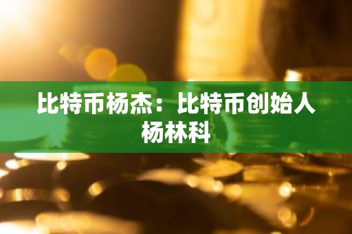 比特币杨杰：比特币创始人杨林科