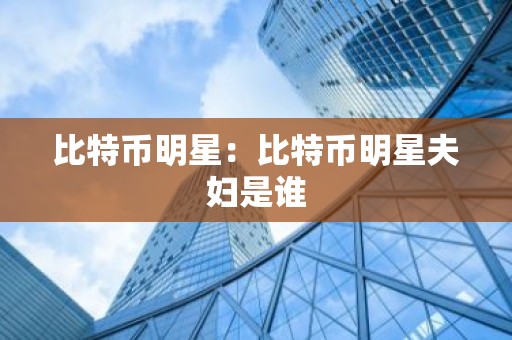 比特币明星：比特币明星夫妇是谁