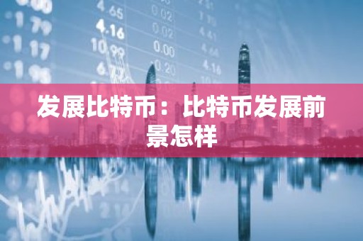 发展比特币：比特币发展前景怎样