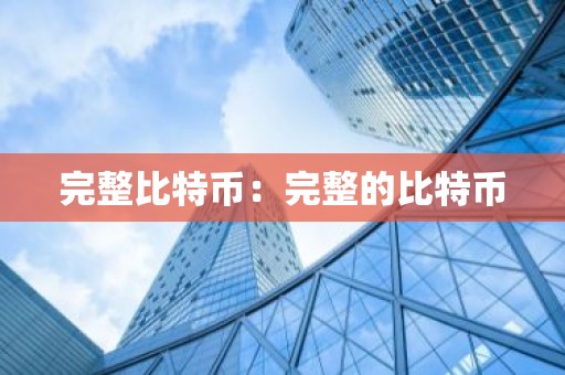 完整比特币：完整的比特币