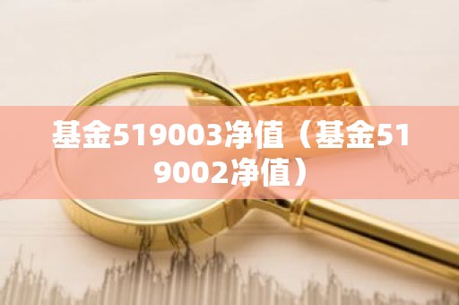 基金519003净值（基金519002净值）