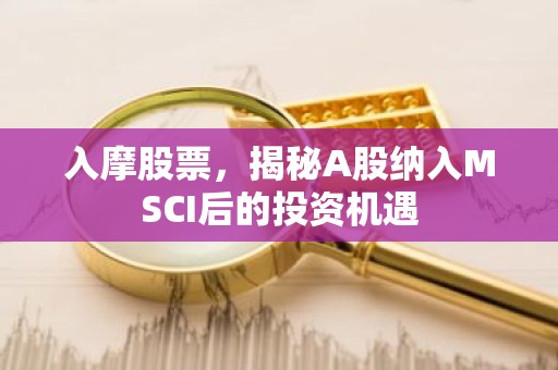 入摩股票，揭秘A股纳入MSCI后的投资机遇