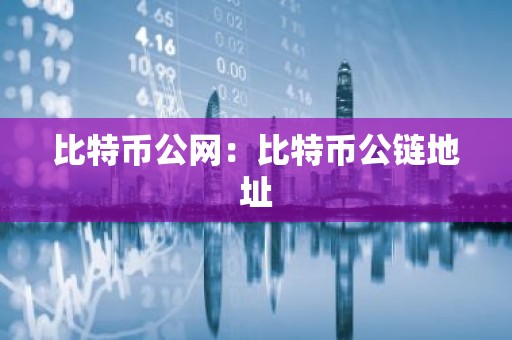 比特币公网：比特币公链地址