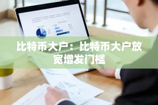 比特币大户：比特币大户放宽增发门槛