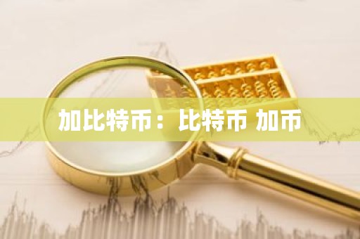 加比特币：比特币 加币