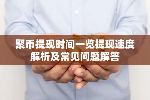 聚币提现时间一览提现速度解析及常见问题解答