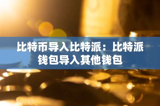 比特币导入比特派：比特派钱包导入其他钱包