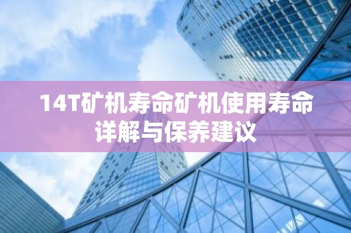 14T矿机寿命矿机使用寿命详解与保养建议