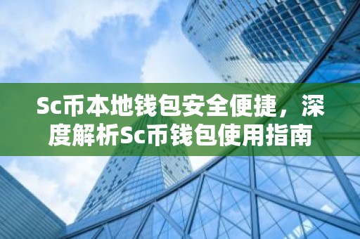 Sc币本地钱包安全便捷，深度解析Sc币钱包使用指南