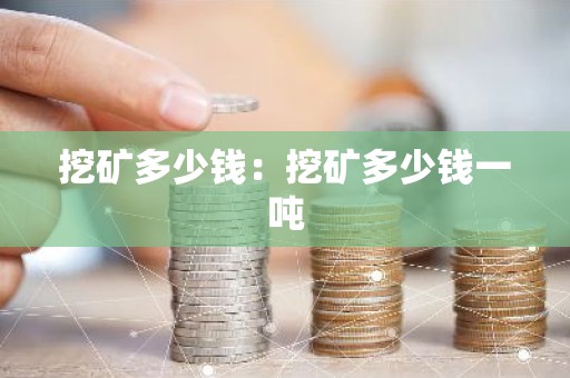 挖矿多少钱：挖矿多少钱一吨