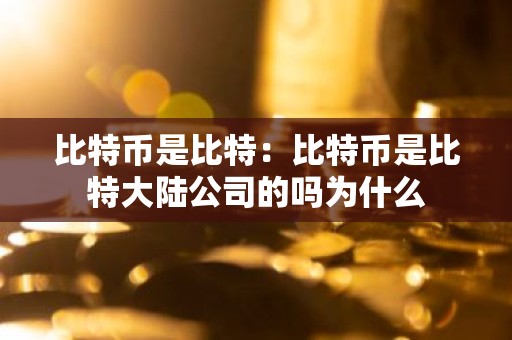 比特币是比特：比特币是比特大陆公司的吗为什么