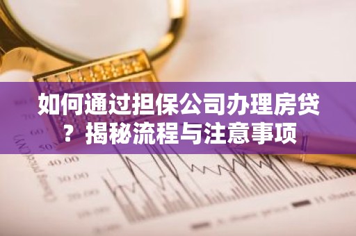 如何通过担保公司办理房贷？揭秘流程与注意事项