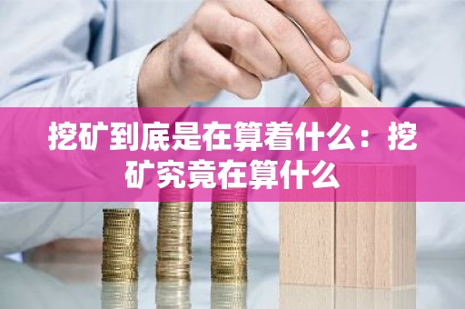 挖矿到底是在算着什么：挖矿究竟在算什么