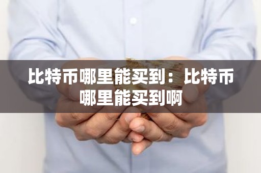 比特币哪里能买到：比特币哪里能买到啊