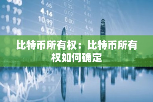 比特币所有权：比特币所有权如何确定