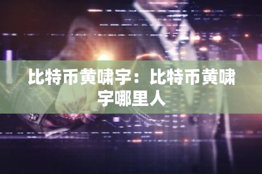 比特币黄啸宇：比特币黄啸宇哪里人