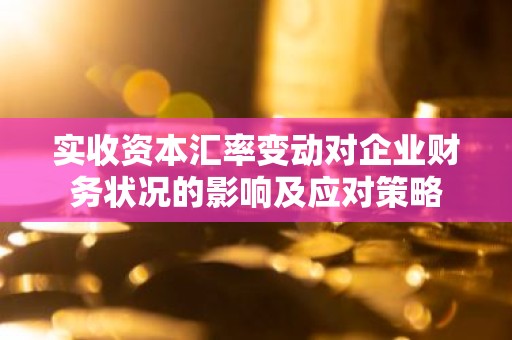 实收资本汇率变动对企业财务状况的影响及应对策略