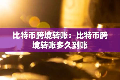 比特币跨境转账：比特币跨境转账多久到账