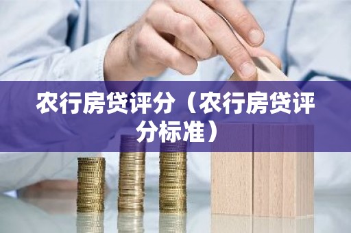 农行房贷评分（农行房贷评分标准）