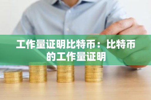 工作量证明比特币：比特币的工作量证明