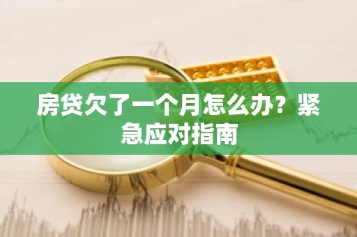 房贷欠了一个月怎么办？紧急应对指南