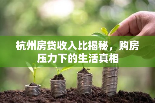 杭州房贷收入比揭秘，购房压力下的生活真相