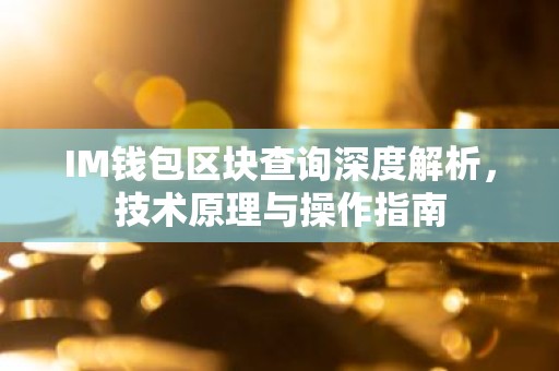 IM钱包区块查询深度解析，技术原理与操作指南