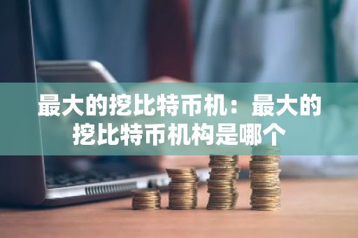 最大的挖比特币机：最大的挖比特币机构是哪个