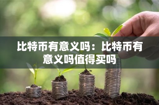 比特币有意义吗：比特币有意义吗值得买吗