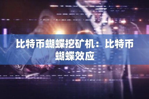比特币蝴蝶挖矿机：比特币蝴蝶效应