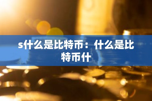 s什么是比特币：什么是比特币什
