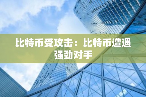 比特币受攻击：比特币遭遇强劲对手