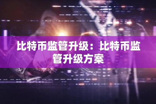 比特币监管升级：比特币监管升级方案